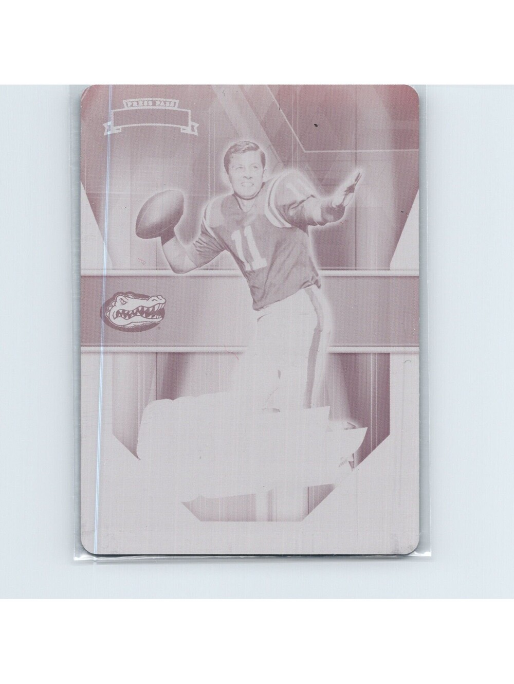 2008 Press Pass Legends Bowl Edition Steve Spurrier Magenta Printing Plate 1/1